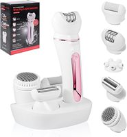 Depiladora IPX7 Resistente al Agua 5 en 1, Kit de Depilación para Mujer, Pinza Eléctrica Indolora Recargable, Afeitadora Corporal para Uso Doméstico, Bikini e Ingle
