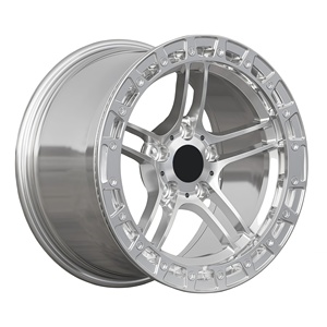 ล้อรถแข่งอะลูมิเนียมฟอร์จน้ำหนักเบา KYKY Custom Silver ขนาด 15x9J 17x4 18x10J แบบ Beadlock สำหรับ Drag Racing - Product Image 1