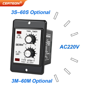 Relais temporisé cyclique <span class=keywords><strong>ATDV</strong></span> Y à double temporisation réglable de 3 secondes à 60 minutes AC220V Relais temporisé - Product Image 5