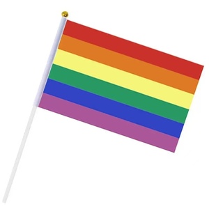 Banderas Personalizadas al por Mayor Hechas <span class=keywords><strong>de</strong></span> 100% Poliéster 14*21cm, Arcoíris LGBT Orgullo Homosexual Varios Tamaños - Product Image 2