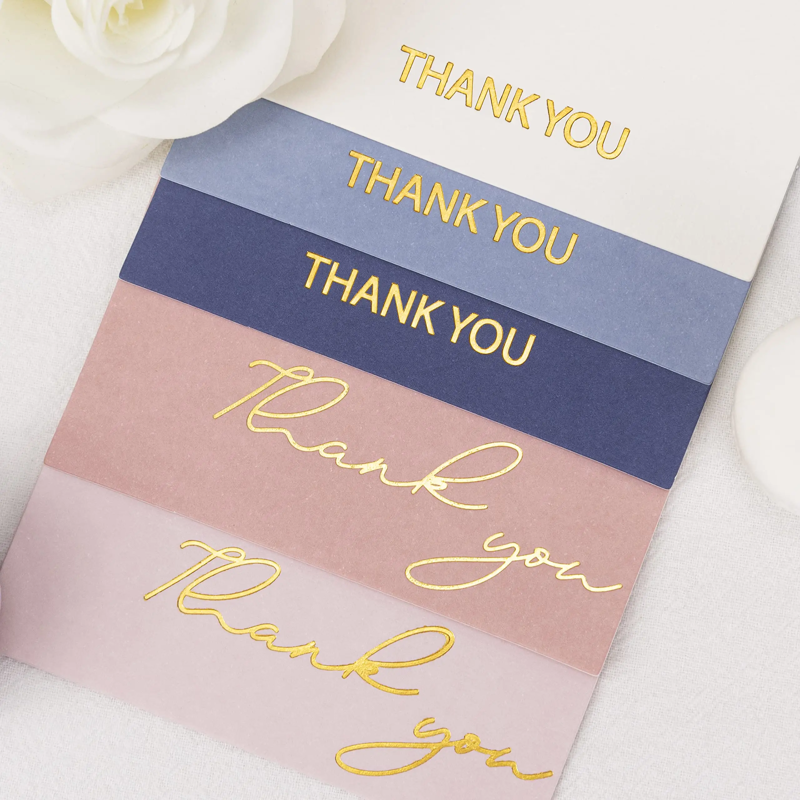 Design personalizado barato Cartão de agradecimento personalizado para empresas Cartão com impressão do logotipo