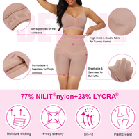 Hexin Shapewear pour Femme Verified Pro Enhancer, Pantalon Amincissant avec 4 Baleines en Acier, Effet Rehausseur de Fesses, Contrôle du Ventre et Soutien Mammaire Plus Si