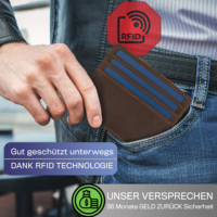 Dompet Kulit Asli Coklat Mewah untuk Pria, Tipis dan Lipat Dua dengan Kantong Koin Berkapasitas Besar, Dilengkapi RFID Blocking untuk Kartu Kredit