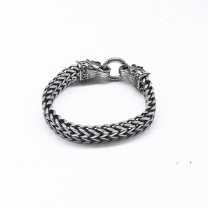 Pulsera de Cadena de Acero de Titanio con Diseño de Dragón yunnique, Joyería de Moda Unisex, Acero Inoxidable 316, Patrón Animal, Estilo Geométrico - Product Image 3
