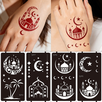 Nouvelles pochoirs de tatouage temporaires en papier blanc, motif indien ajouré, pour l'art corporel, sexy, imperméables, petits modèles de tatouage