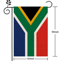Material de lino de alta calidad, Bandera de jardín Sudafricana para exteriores, 12*18 pulgadas, varios estilos para la industria automotriz y de seguros