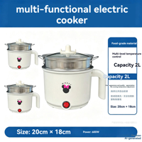 Vente en gros usine : Mini-cuiseur électrique multifonction 1,8 L, 600 W, 220 V, pour cuisson vapeur et bouillie, OEM ODM