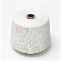 OEM Factory Price 21S Ring Spun Twist 100% Polyester Yarn High Tenacity White Raw Material Sewing Textile Weaving Knitted
