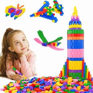 Vente flash - Blocs de construction en plastique pour enfants - Cadeaux pour filles - Ensembles de blocs de construction DIY - Jouets éducatifs pour enfants - Product Image 1