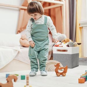 Cubes de rangement avec poignées et porte-étiquettes, paniers en tissu, cubes de rangement pour placard, bacs organisateurs pour la maison, pour le rangement des articles divers - Product Image 6