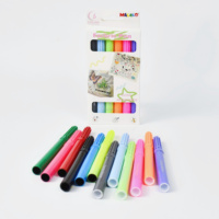 Ensemble de stylos marqueurs textiles résistants au lavage, 6 couleurs, à base d'eau, permanents, pour tous les tissus