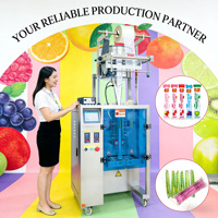 Machine automatique de remplissage et d'emballage de sachets de bâtonnets glacés avec PLC pour emballage multifonctionnel de sacs en plastique alimentaire et impression de date