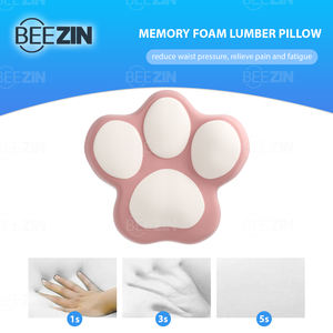 Cojín Beezin pata de perro ortopédico venta al por mayor Oficina silla personalizada coche soporte Lumbar almohada de espuma viscoelástica - Product Image 4