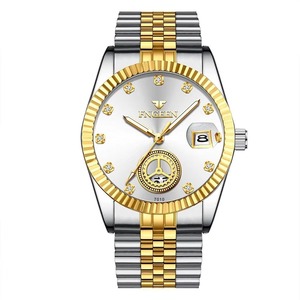 Montre Classique de Luxe pour Homme en Acier Inoxydable, Or, à Quartz, avec Décoration Tourbillon, Lumineuse, Étanche et Calendrier, Idéale pour les Affaires - Product Image 6