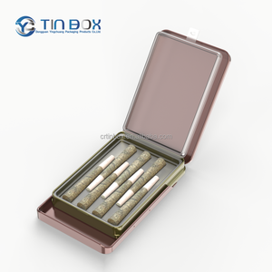 Custom Cr Tin Rolling Tobacco Packaging Printing Sliding Tin Box For 0.5G Rolls 5 Packs Packaging
