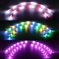 Bande Lumineuse LED DAO pour Voiture DRL RGBW à Couleurs Dynamiques Séquentielles, Clignotant Jaune et Contrôle via Application Téléphone Bluetooth