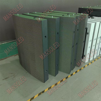 Módulos de Pantalla LED SMD P5 para Exteriores, Panel Curvo de 320x160 mm para Video Wall, para Uso en Ascensores, Clasificación IP65, Función de Animación de 5 mm
