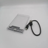 Estuche HDD para computadora portátil USB 3,1 transparente tipo C Carcasa móvil de estado sólido SSD de 2,5 pulgadas con adaptador SATA y caja