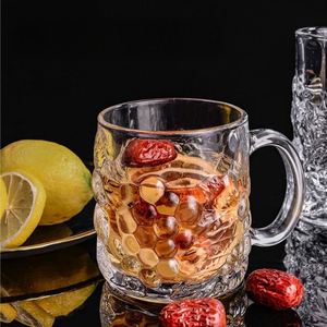 Taza de Cerveza de Vidrio Grueso de Gran Capacidad con Asa, Venta al por Mayor de Fábrica, Logotipo Personalizado - Product Image 3
