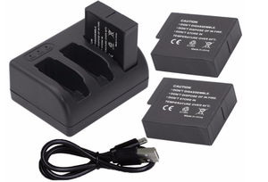 <span class=keywords><strong>Chargeur</strong></span> de batterie noire pour <span class=keywords><strong>Gopro</strong></span> hero 5, accessoires <span class=keywords><strong>3</strong></span> canaux, avec câble USB, HOSHI - Product Image 3