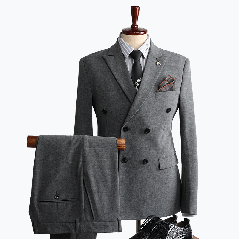 Grigio medio (abito + gilet + pantaloni)