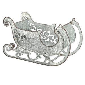 Luxury Unique New Designing Christmas Sleigh Fancy Christmas Sleigh Grey Color Decoration - Product Image 1