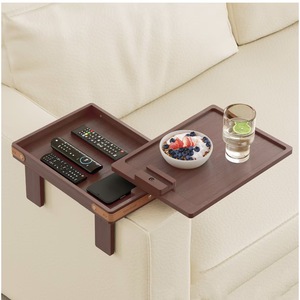 Wooden Sofa Armrest <b>Side</b> <b>Table</b> With Storage Box Adjustable <b>Mini</b> Coffee <b>Table</b> For Living Room Use - Product Image 5