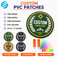 Parches de PVC con Logotipo Personalizado en 3D, Ecológicos, de Mezclilla Suave, con Gancho y Bucle, para Uniformes