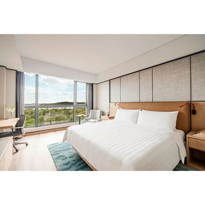 Fabricante de muebles de lujo, muebles de apartamento de Hotel comercial, juegos de dormitorio de Hotel personalizados, cama doble, habitación estándar, <span class=keywords><strong>camas</strong></span> individuales - Product Image 3