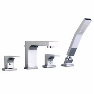 Kaiping Dima chino moderno baño latón 4 agujeros bañera cromo bañera hidromasaje cascada grifo - Product Image 1