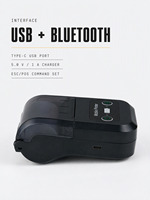 Printer POS Portabel Ringkas 2600mAh 50-80mm/s ESC/POS Mesin Pencetak Struk Mobile 203dpi Tersedia untuk Gudang dan Logistik