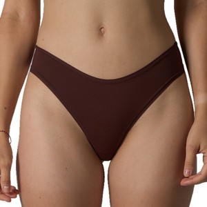 Culotte taille basse couleur unie sexy et tendance en tissu Dobby nylon-coton, sensation seconde peau, séchage rapide, respirante, confortable et saine - Product Image 4