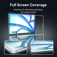 Lot de 3 protections d'écran en verre trempé anti-rayures, anti-explosion, étanches 9H 2.5D pour iPad Air 11 pouces 13 pouces