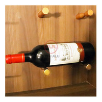 Porte-bouteille de vin en aluminium en gros Porte-bouteille mural horizontal avec panneau Style Factory Direct