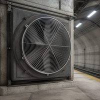 Grille de protection en acier galvanisé en forme de cloche pour ventilateurs axiaux, pour systèmes de ventilation et de refroidissement industriels
