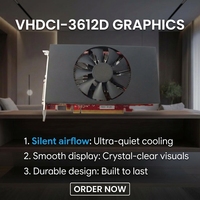 Nouvelle carte graphique ATI RX 580 VHDCI 3612D 8G 256 bits DDR5 avec interface PCI Express, 12 écrans, ventilateur, pour ordinateur de bureau multi-écrans