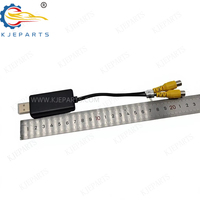 Kabel Konversi Output Video CVBS USB Male ke Dual RCA Female untuk Stereo Mobil Android, Kabel Transfer Sinyal AV Ganda
