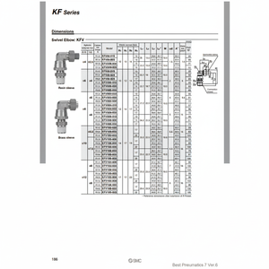 Raccords d'insertion de KFV12N-04S pneumatique SMC Pièces pneumatiques - Product Image 1