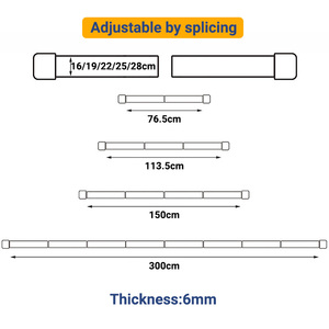 Bán buôn nối dài đôi thanh rèm đặt đơn giản cực kim loại với các tính năng điều chỉnh Rèm bài hát và phụ kiện - Product Image 5