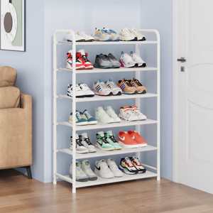 Zapatero Metálico Plegable Portátil Moderno para Sala de Estar, Estante para Zapatos Multicapa de Altura Ajustable, Armario de Almacenamiento Simple - Product Image 1