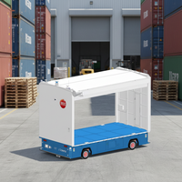 Robot AGV autonome certifié CE de 10 tonnes sans rail, navigation magnétique, évitement d'obstacles par laser, véhicule à guidage automatique