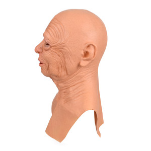 Mascarilla <span class=keywords><strong>de</strong></span> látex para adultos y ancianos, máscara <span class=keywords><strong>de</strong></span> fiesta <span class=keywords><strong>de</strong></span> <span class=keywords><strong>Halloween</strong></span>, cabeza calva, abuela, terror, horror, goma, cara completa - Product Image 3