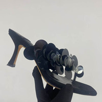 Sandales tongs pour femmes, nouveau design, détails en paillettes, chaussures d'été tendance pour femmes, mules
