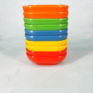 Fabrik Großhandel kleine Keramik quadratische Schüssel Schüssel bunte Melamin imitieren Porzellan Hot Pot Gerichte anpassbar - Product Image 3