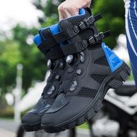 Bottes de moto tout-terrain quatre saisons anti-chute respirantes et compressibles pour homme – Équipement de course et de voyage – Chaussures personnalisées