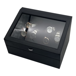 Juego de 6 Cajas de Almacenamiento y Exhibición de Relojes Cuadradas de Madera Reciclada Ecológica con Diseño Resistente a Impactos - Product Image 5