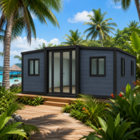Maison conteneur extensible de 40 pieds, 2, 3, 4 ou 5 chambres, préfabriquée pour les communautés logerielles abordables et les projets de location
