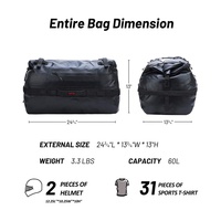 Sacs de voyage pour moto en bâche PVC 500D imperméable, personnalisables, 45L, 60L, 80L, pour le tourisme et les sports de plein air
