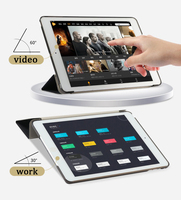 Étui fin pour iPad à trois volets avec coque arrière rigide, fonction de réveil et de mise en veille, protection antichoc, housse folio pour iPad 11, housses et étuis pour tablettes
