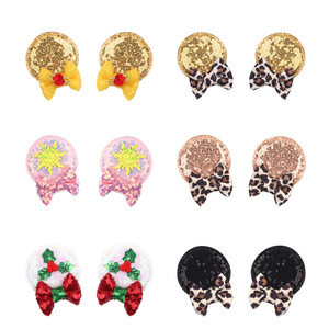 2 paia di <span class=keywords><strong>clip</strong></span> per orecchie da topo con paillettes accessori per costumi con Glitter 2024 di natale festa di Halloween <span class=keywords><strong>clip</strong></span> per capelli decorativi per ragazza Mickey - Product Image 2